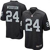 Nike Men & Women & Youth Raiders #24 Charles Woodson Black Team Color Game Jersey,baseball caps,new era cap wholesale,wholesale hats